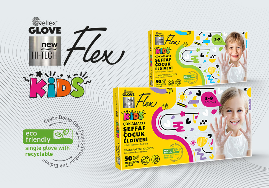 Flex Kids Transparent Kids Glove - Recyclable TPE